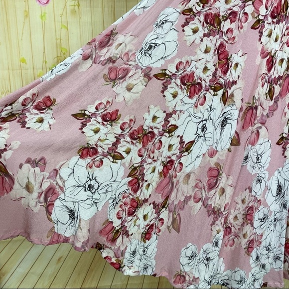 VARUN BAHL Pink Floral Dress Size 4 - Picture 9 of 9